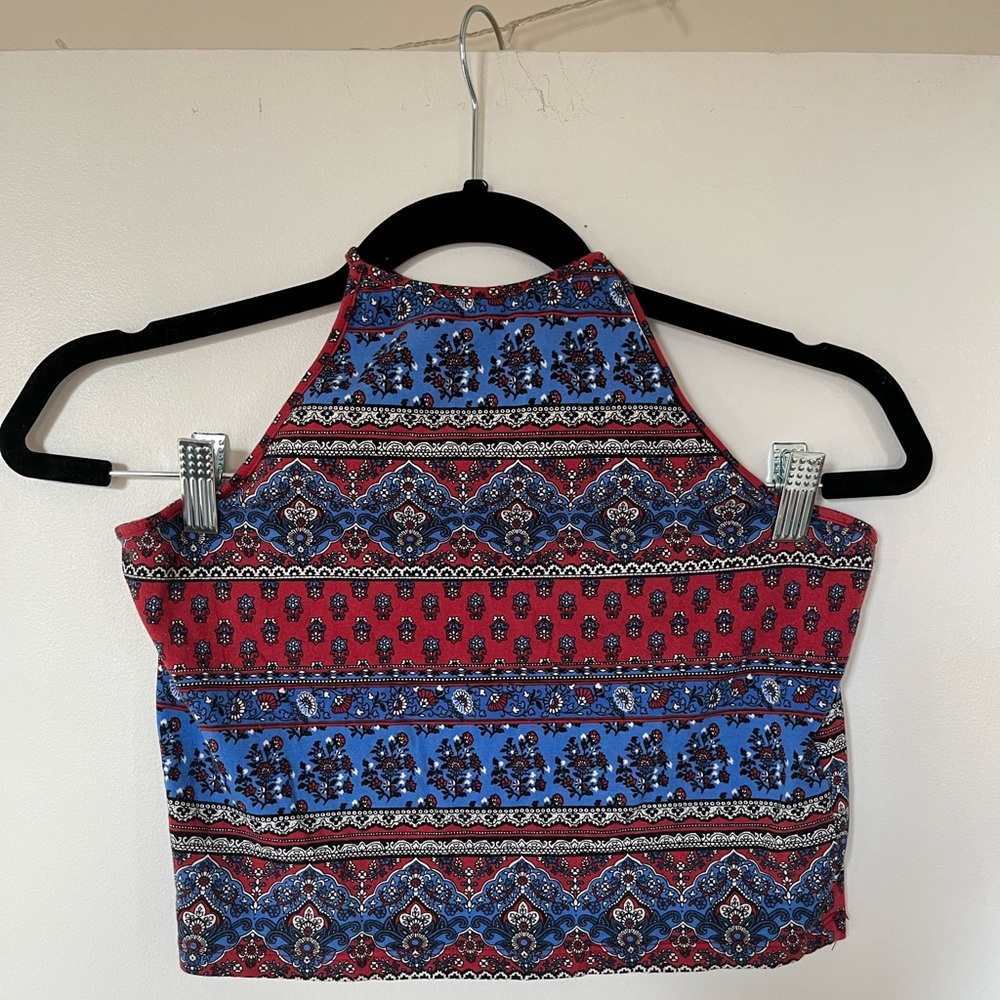 Patterned Halter Top
